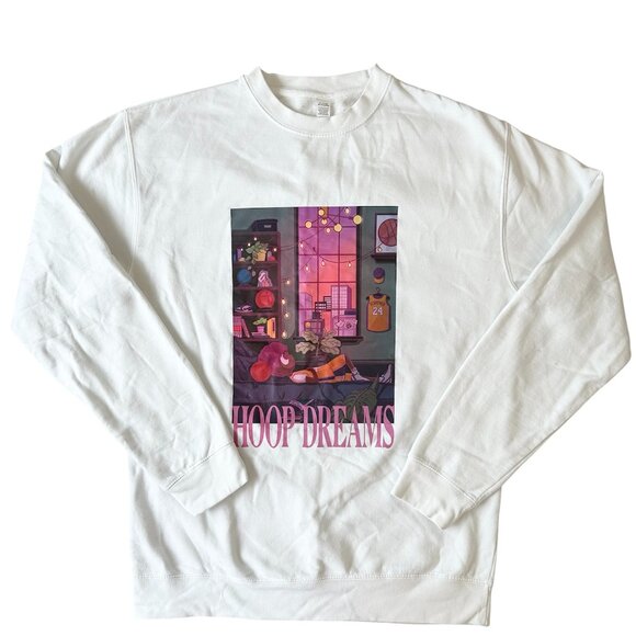 Independent Trading Company Sweatshirt Hoop Dreams Adults Size XL White Preowned - Picture 2 of 9